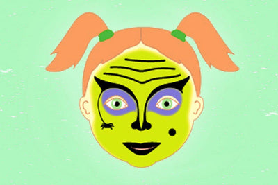 Easy witch face paint design