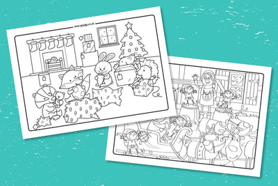 Free festive printables to colour in