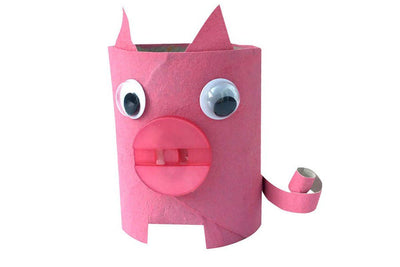 Try this toilet roll pig craft