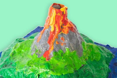 Make a papier mâché volcano that actually erupts