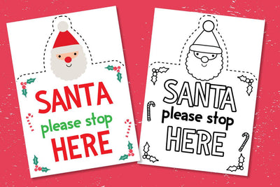 Print this Santa sign ready for Christmas Eve!