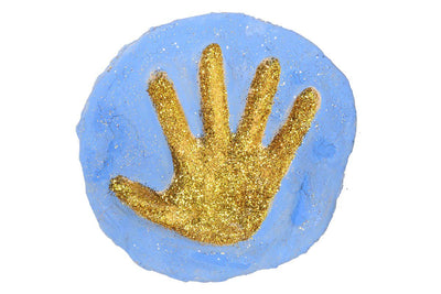 Simple salt dough handprint ornaments