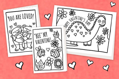 Printable Valentine's Day cards with extra cute factor