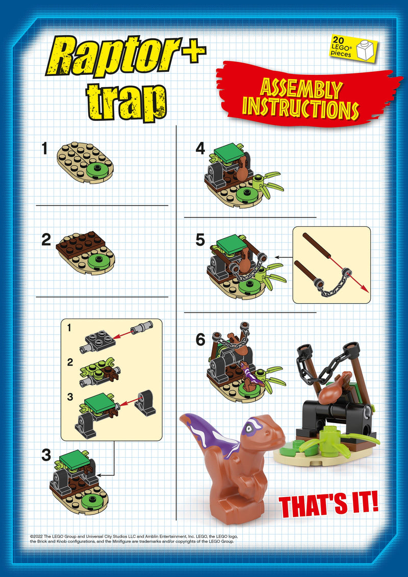 01 Raptor and Trap 122326 LEGO® Jurassic World™ 