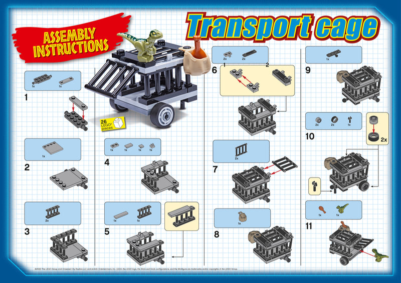 10 Raptor & Cage 122010 LEGO® Jurassic World™ 