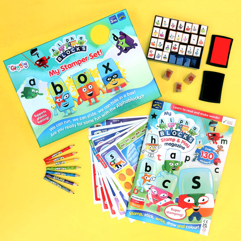 Alphablocks: My Stamper Set and Sticker Magazine Activity Pack 5 Minute Fun Shop 